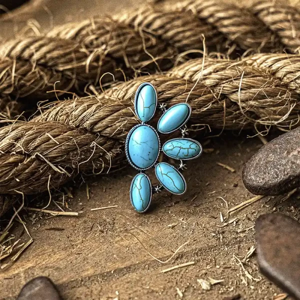 Dusty Rose Turquoise Earrings (In Stock)